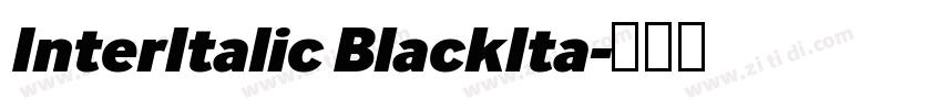 InterItalic BlackIta字体转换